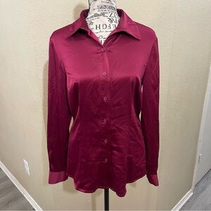 The Limited Deep Red Button-Down Shirt